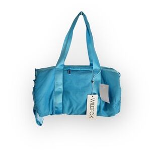 Wildfox Blue Bag Nylon duffle style NWT gym travel beach vacation overnight